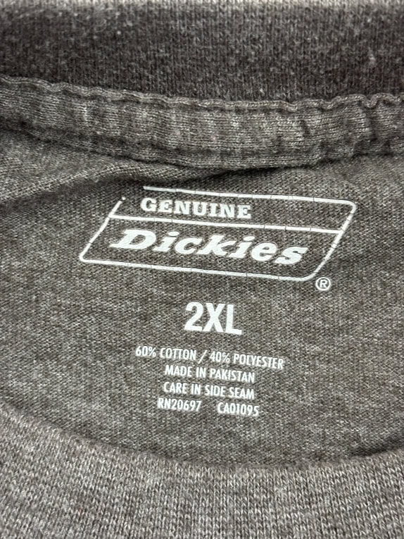 DICKIES T-shirt με Τσέπη Γκρι Unisex 2XL