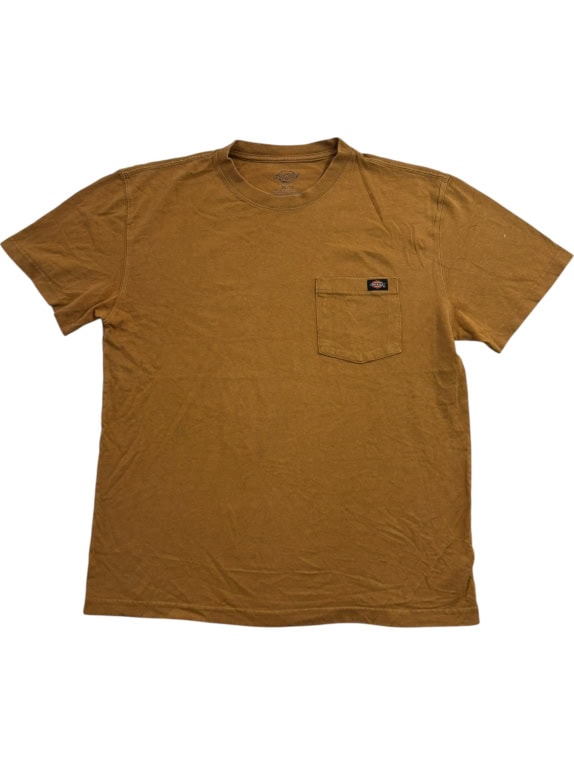 DICKIES T-shirt με Τσέπη Καφέ UNISEX Μέγεθος M