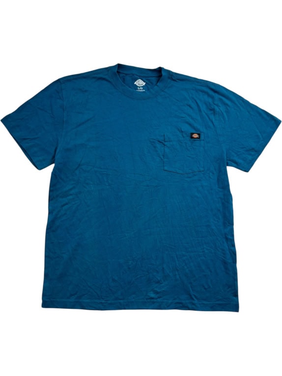 DICKIES T-SHIRT WITH POCKET LOGO BLUE UNISEX L