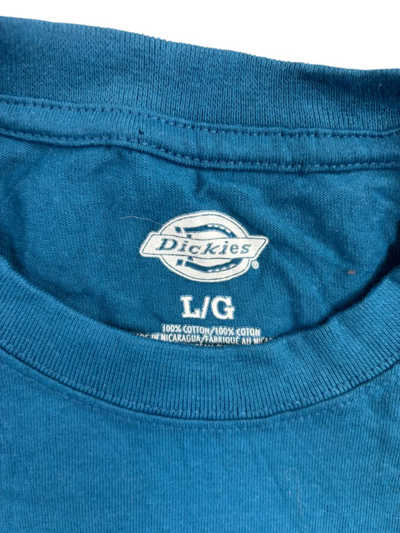 DICKIES T-SHIRT WITH POCKET LOGO BLUE UNISEX L