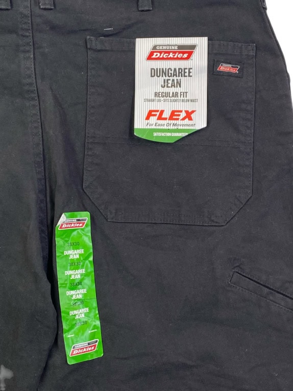 DICKIES DUNGAREE JEANS WORKWEAR BLACK MEN PRE OWNED XL