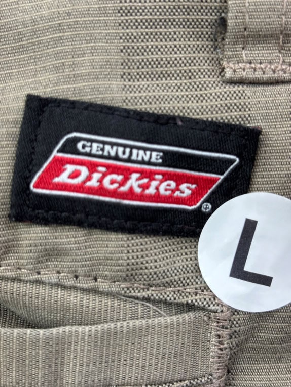 DICKIES CHINO SHORTS WORKWEAR PLAID KHAKI MENS PRE OWNED L
