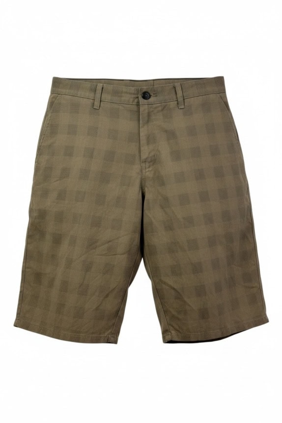 DICKIES CHINO SHORTS WORKWEAR PLAID KHAKI MENS PRE OWNED L