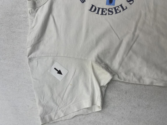DIESEL GRAPHIC TEE MINIMAL OFF WHITE UNISEX PRE OWNED XS