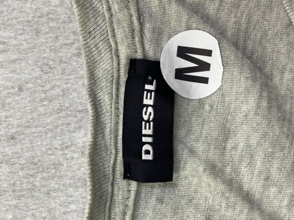 DIESEL GRAPHIC TEE RETRO GREY WOMEN PRE OWNED M