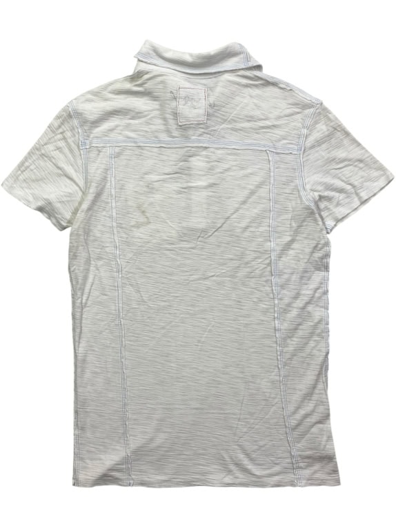 DIESEL ΜΠΛΟΥΖΑ ΠΟΛΟ VINTAGE STYLE SLUB COTTON ΛΕΥΚΟ ΑΝΔΡΙΚΟ SMALL