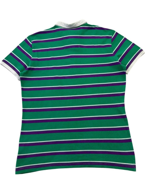 DIESEL POLO SHIRT STRIPED GREEN PURPLE ΓΥΝΑΙΚΕΙΟ PRE OWNED L