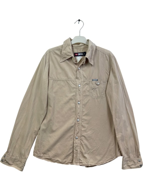 Diesel Πουκάμισο Logo Μπεζ Unisex L