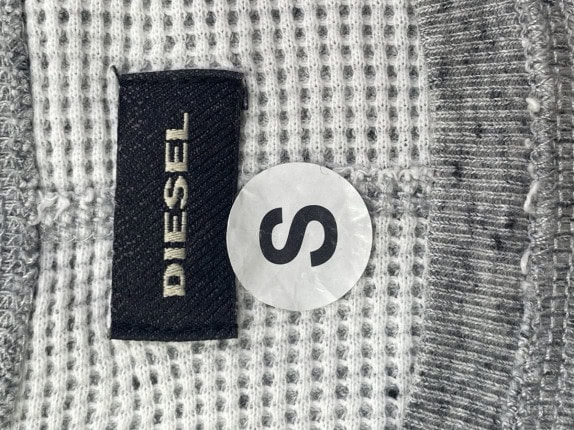 DIESEL SWEATSHIRT MINIMAL GREY MENS PRE OWNED