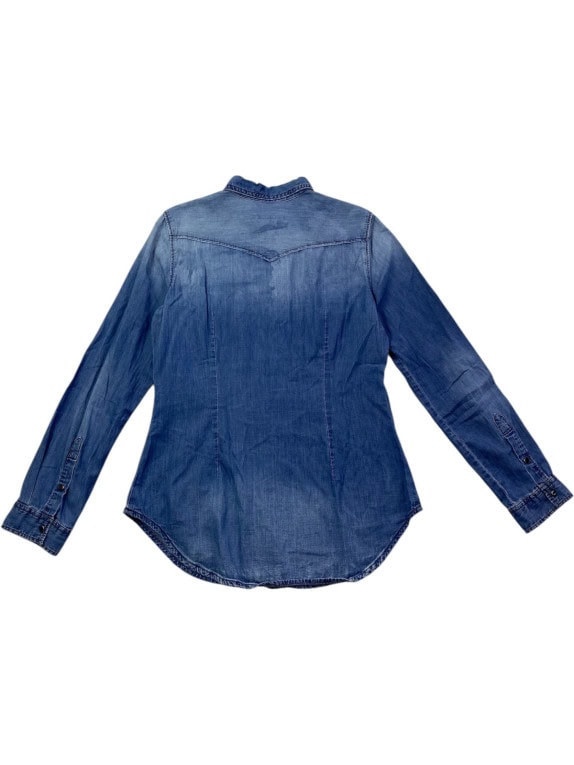 DIESEL CAMICIA DENIM CLASSIC WASHED BLUE DONNA PRE OWNED M