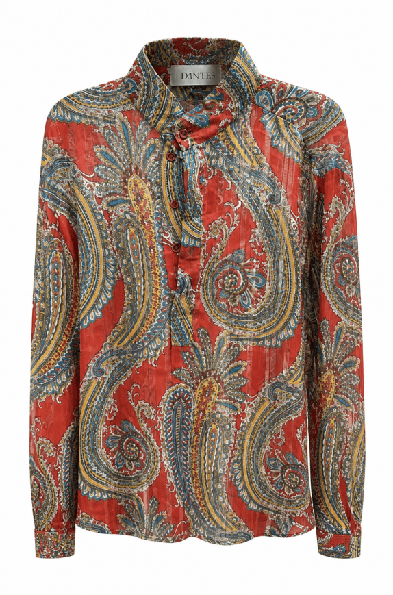 DANTE PAISLEY SHIRT MULTICOLORED UNISEX PRE OWNED M/L