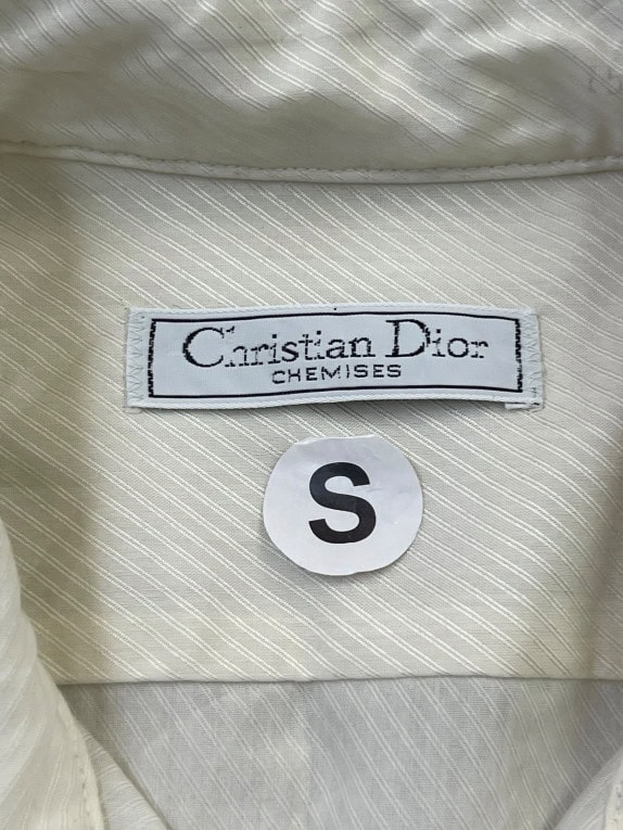 DIOR SHIRT MINIMAL CREAM MEN PRE OWNED