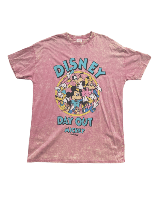 DISNEY MICKEY AND FRIENDS GRAPHIC TEE VINTAGE ROSA DONNAPRE OWNED XL