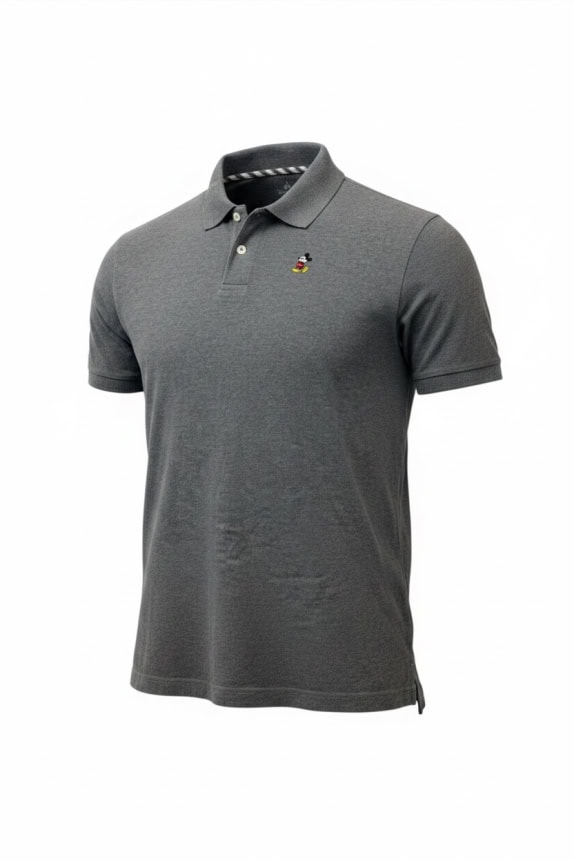 Disney Parks Polo Shirt Logo Γκρι Unisex L