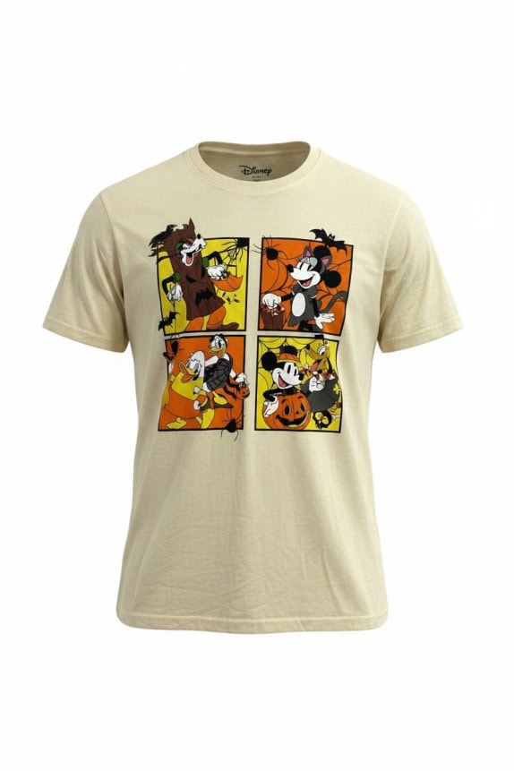 DISNEY T-SHIRT HALLOWEEN GRAPHIC CREAM UNISEX M