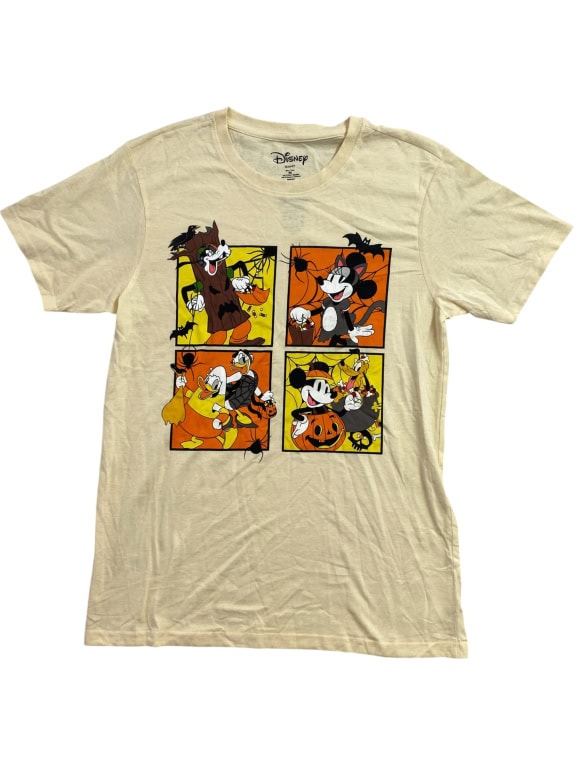 DISNEY T-SHIRT HALLOWEEN GRAPHIC CREAM UNISEX M
