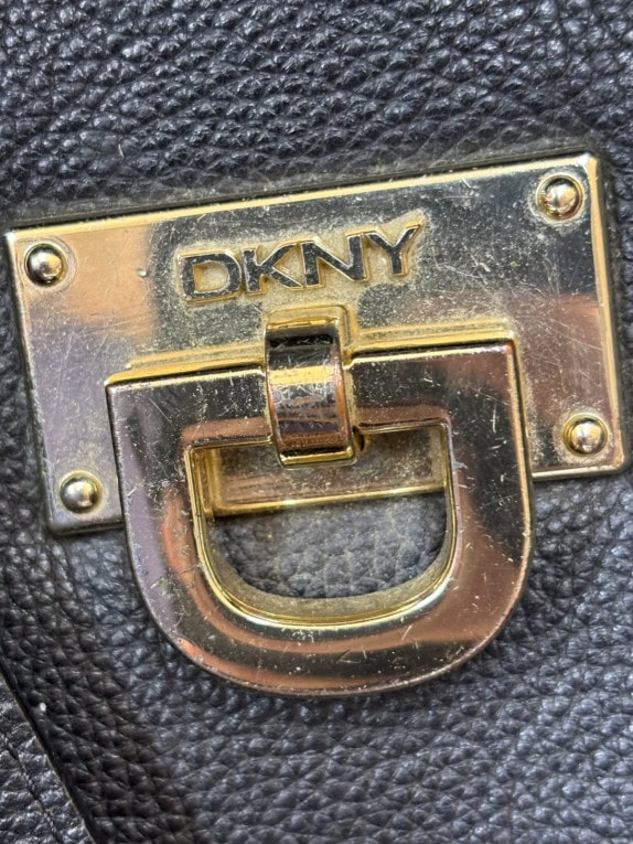 DKNY HANDBAG MINIMAL BLACK WOMENS PRE OWNED