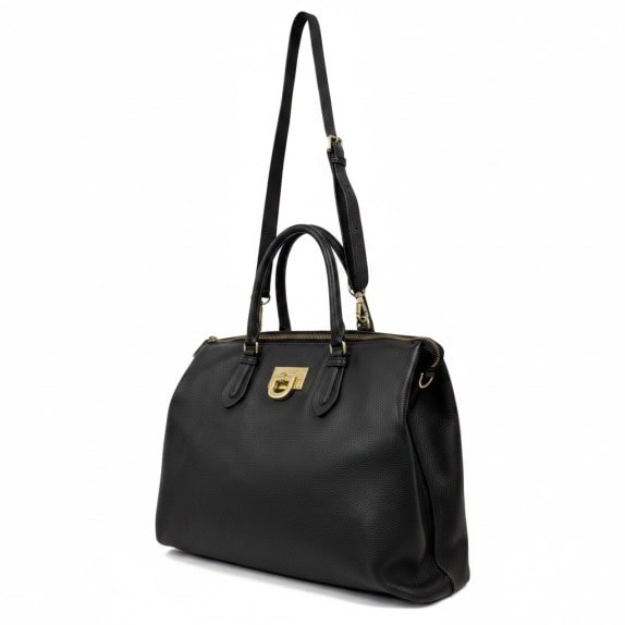 DKNY HANDBAG MINIMAL BLACK WOMENS PRE OWNED