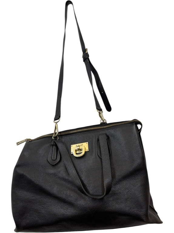 DKNY HANDBAG MINIMAL BLACK WOMENS PRE OWNED