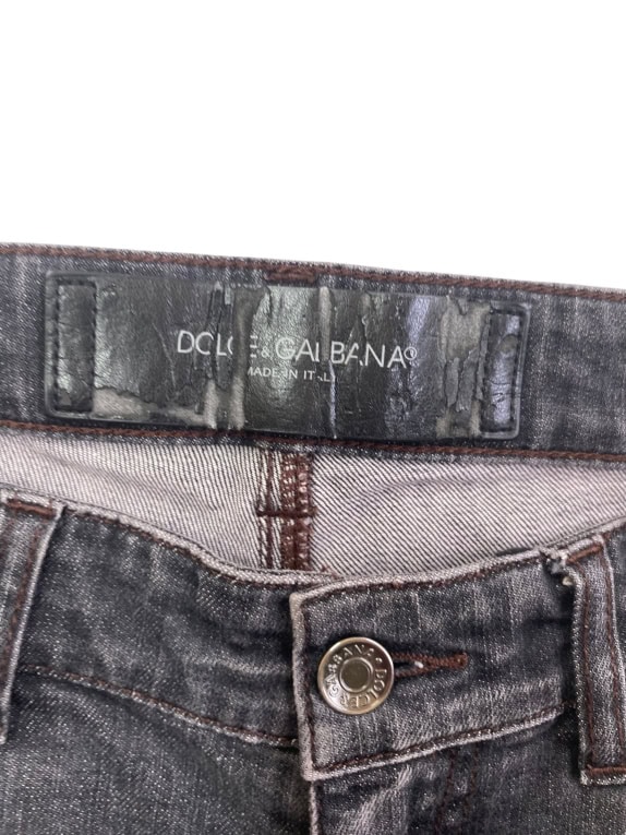 Dolce & Gabbana Jeans Distressed Vintage Logo Grey Men’s S