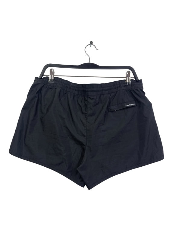 DOLCE & GABBANA costume da bagno short con logo a righe laterali nero da uomo XL