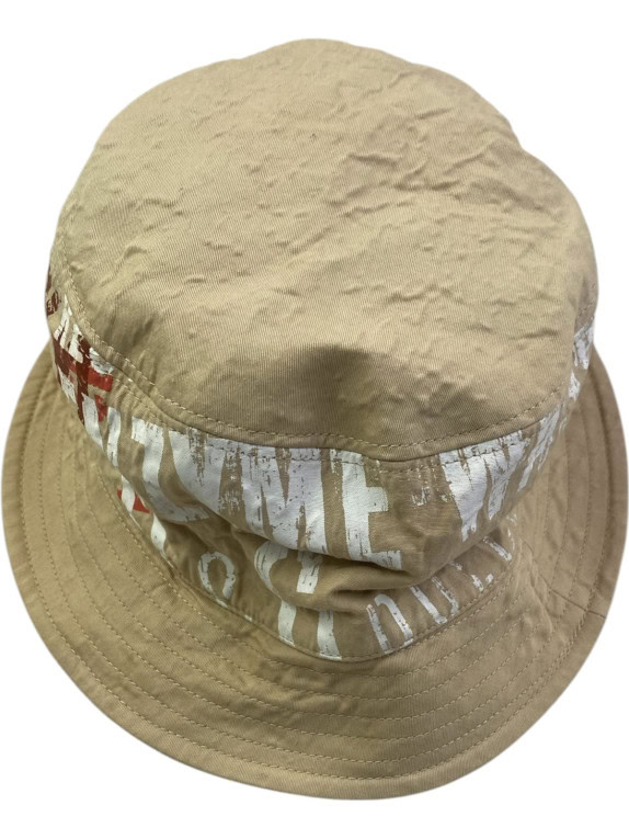 DOLCE GABBANA ΚΑΠΕΛΟ BUCKET GRAPHIC BEIGE UNISEX PRE OWNED L