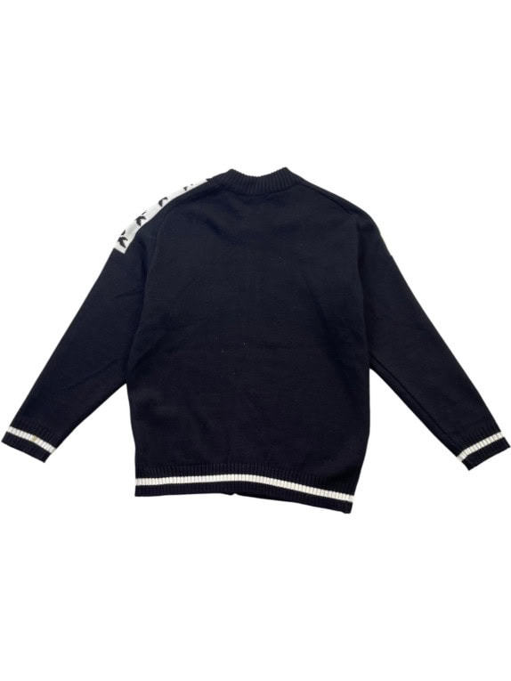DOLCE GABBANA KNIT ZIP CARDIGAN SPORTSWEAR NAVY MENS PRE OWNED M