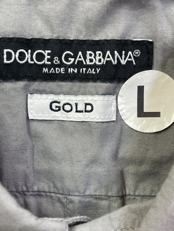 DOLCE GABBANA ΠΟΥΚΑΜΙΣΟ MINIMAL ΓΚΡΙ ΑΝΤΡΙΚΟ PRE OWNED L