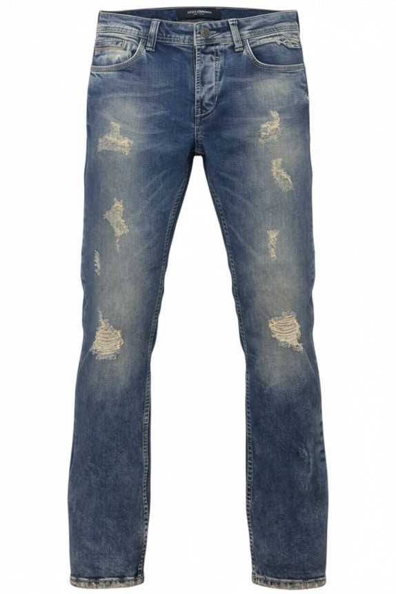 DOLCE GABBANA ΤΖΙΝ DISTRESSED WASHED ΜΠΛΕ ΑΝΤΡΙΚΟ PRE OWNED M