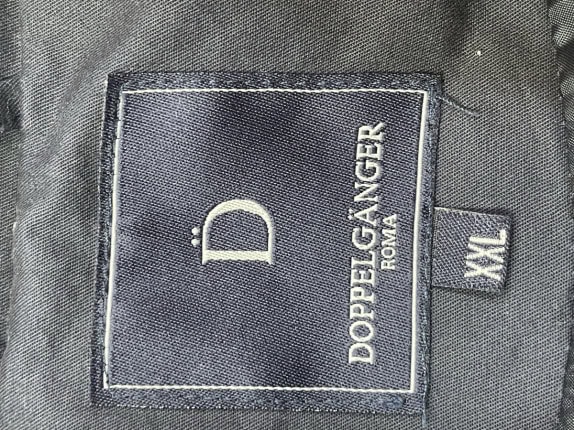 DOPPELGANGER ROMA ΠΑΛΤΟ MINIMAL ΜΑΥΡΟ ΑΝΤΡΙΚΟ PRE OWNED XXL