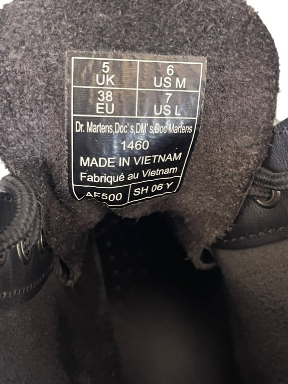 DR. MARTENS 1460 Δερμάτινα Μποτάκια Vintage Logo Μαύρο Unisex EU 38