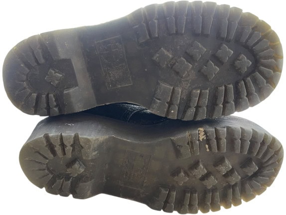 DR MARTENS ΜΠΟΤΑΚΙΑ PLATFORM GRAPHIC ΜΑΥΡΟ ΓΥΝΑΙΚΕΙΟ PRE OWNED EU38