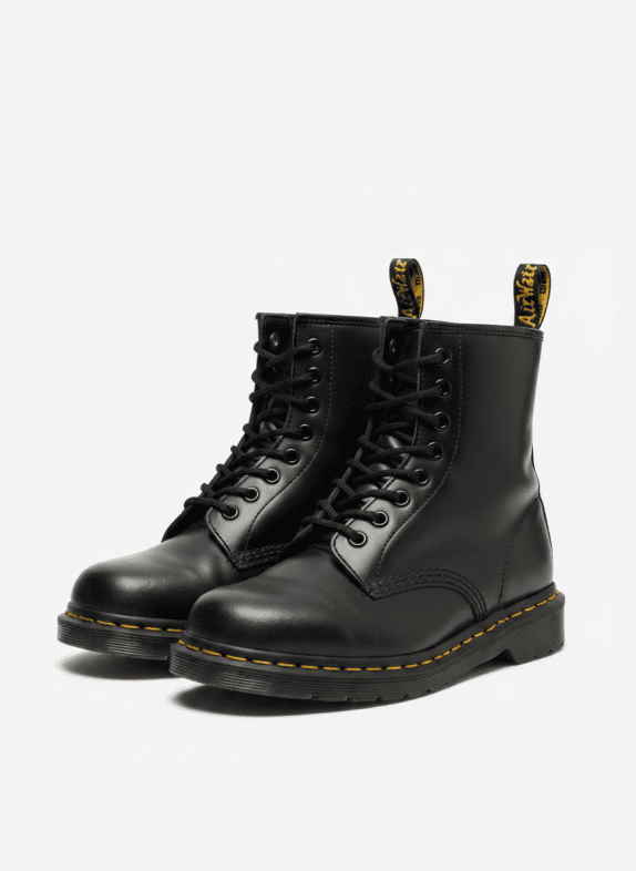 DR MARTENS ΜΠΟΤΕΣ ΜΑΥΡΟ ΑΝΤΡΙΚΟ PRE OWNED EU 38