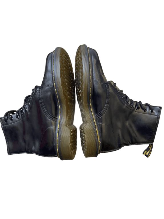 DR MARTENS BOOTS WORKWEAR BLACK MEN PRE OWNED EU 38