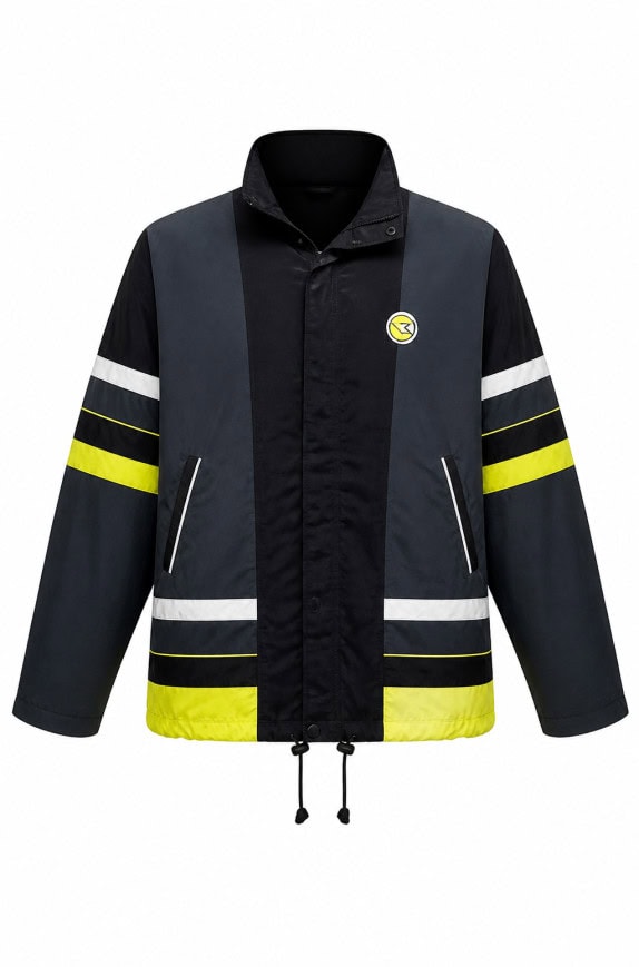 DIADORA 00S TRACK JACKET STREETWEAR NERO GIALLO UOMO PRE OWNED M