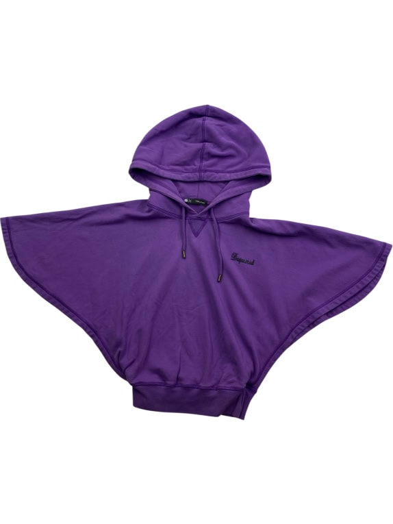 DSQUARED2 felpa poncho vintage con logo viola da donna M
