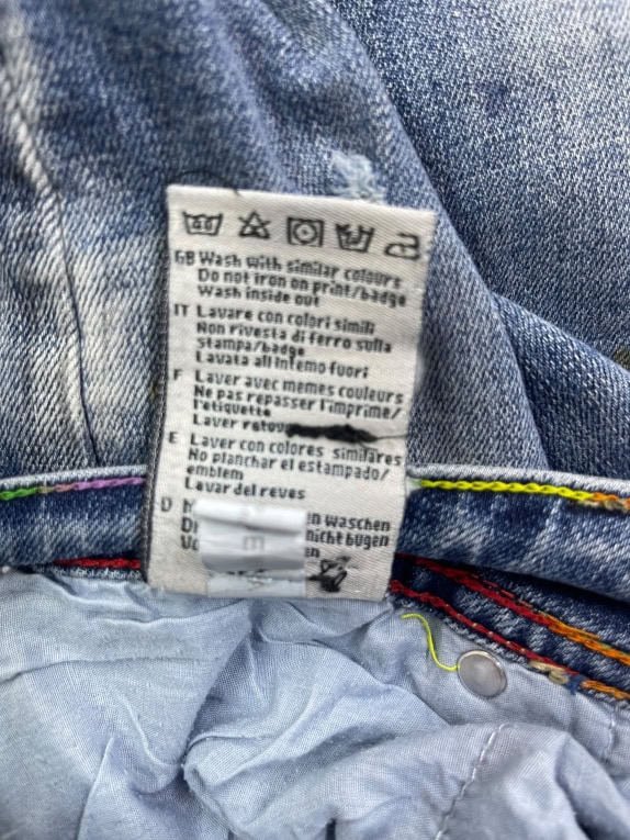 DSQUARED2 JEANS VINTAGE PAINT SPLATTER ΛΟΓΟΤΥΠΟ ΜΠΛΕ ΑΝΔΡΙΚΟ S