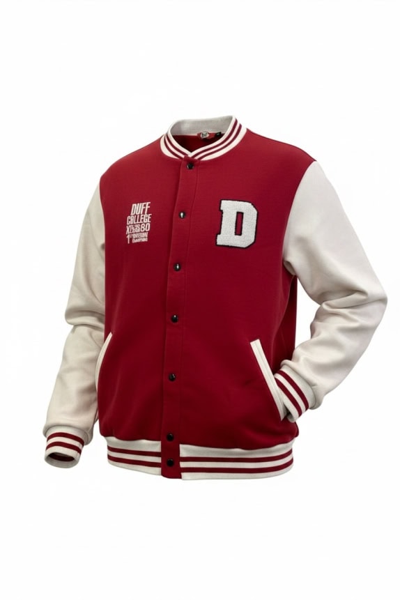 DUFF COLLEGE VARSITY JACKET LOGO ΚΟΚΚΙΝΟ UNISEX L