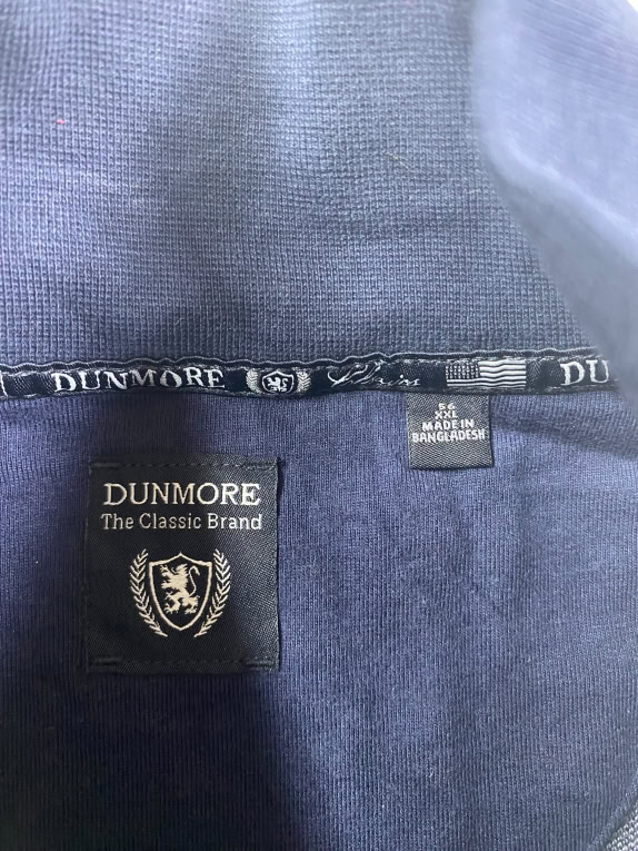 DUNMORE Felpa Henley Casual con logo grigia da uomo XXL