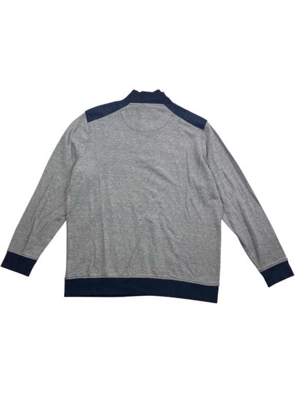 DUNMORE Felpa Henley Casual con logo grigia da uomo XXL