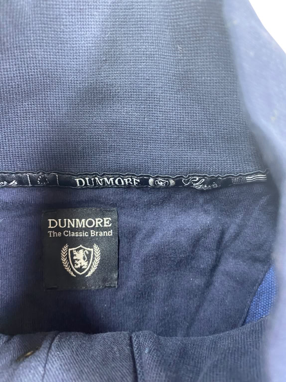 DUNMORE Φούτερ Henley Casual Logo Μπλε Ανδρικό XXL