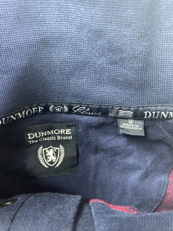 DUNMORE Polo casual con logo bordeaux da uomo M