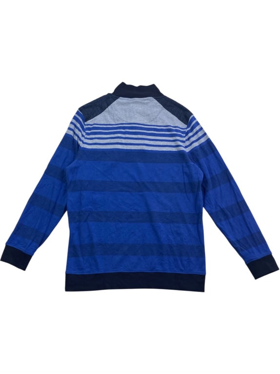 DUNMORE Μπλούζα Polo Ριγέ Casual Logo Μπλε Ανδρικό XL