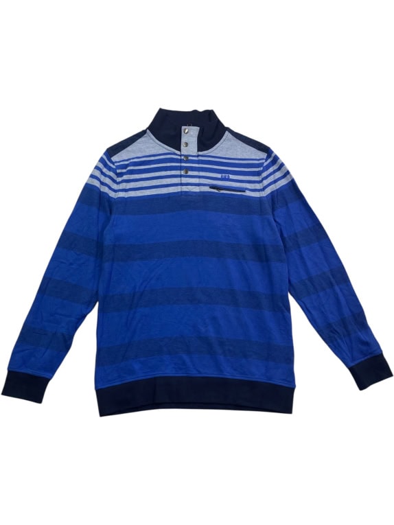 DUNMORE Μπλούζα Polo Ριγέ Casual Logo Μπλε Ανδρικό L