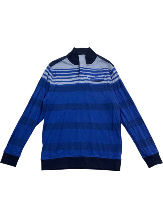 DUNMORE Μπλούζα Polo Ριγέ Casual Logo Μπλε Ανδρικό L