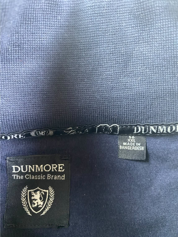DUNMORE Μπλούζα Polo Ριγέ Casual Logo Μπλε/Πράσινο Ανδρικό XXL