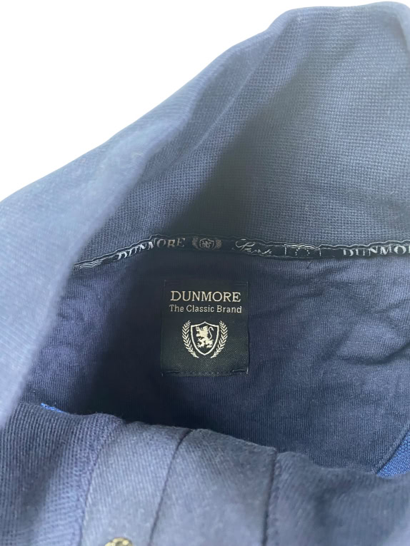 Dunmore Sweatshirt Casual Mock Neck Κουμπιά Λογότυπο Μπλε Ανδρικό XL