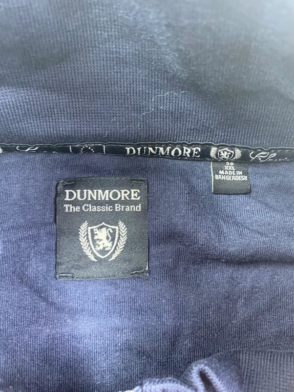 Dunmore Ζακέτα Sweatshirt Casual Φερμουάρ Λογότυπο Μπορντό/Μπλε Ανδρικό XXL