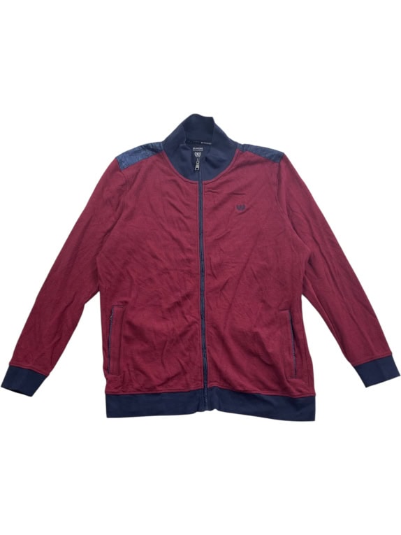 Dunmore Ζακέτα Sweatshirt Casual Φερμουάρ Λογότυπο Μπορντό/Μπλε Ανδρικό XXL