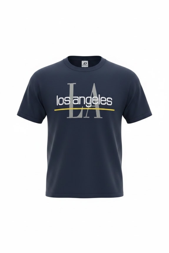 DYNASTY T-SHIRT LOS ANGELES LOGO OVERSIZED ΜΠΛΕ UNISEX XXL